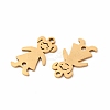 201 Stainless Steel Connector Charms STAS-K251-091G-2