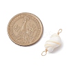 Natural Conch Shell Connector Charms PALLOY-JF02812-02-2