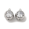 Brass with Glass Rhinestone Charms KK-H455-23P-1