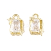 Brass Micro Pave Clear Cubic Zirconia Pendants LS-KK-L212-02G-1