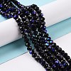 Electroplate Opaque Solid Color Glass Beads Strands EGLA-A034-P3mm-L01-4