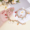 2Pcs Alloy Enamel Carrot Rabbit Tassel Iron Chain Bag Decorative Chains AJEW-BBC0001-07-3