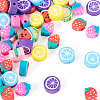 3 Strands 3 Colors Handmade Polymer Clay Beads Strands CLAY-TA0001-85-3