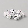 Spray Painted Wood Beads WOOD-CJC0012-05A-2