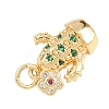 Brass Micro Pave Cubic Zirconia Pendants KK-D258-05G-02-2