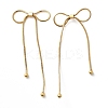 Bowknot Rack Plating Brass Stud Earrrings EJEW-Z085-01G-4
