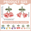 6Pcs 6 Colors Handmade Cotton Yarn Crochet Lily of the Valley Pendant Decorations DIY-FG0006-90-2