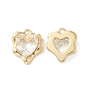 Brass Micro Pave Cubic Zirconia Charms KK-L208-06G-07-1