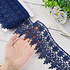 7.5 Yards Polyester Flower Lace Ribbon DIY-GO0001-77-3