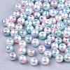 Rainbow ABS Plastic Imitation Pearl Beads OACR-Q174-4mm-05-2