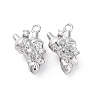 Brass Crystal Rhinestone Pendants KK-E793-08P-1