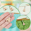 13Pcs 13 Style Triangle with Letter L~M Wood Pendant Locking Stitch Markers HJEW-AB00640-5
