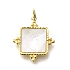 Ion Plating(IP) 304 Stainless Steel Pave Shell Pendants STAS-K263-69G-1