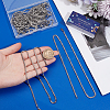 12Pcs 201 Stainless Steel Box Chain Necklaces Set NJEW-SC0001-16-3