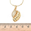 304 Stainless Steel Micro Pave Clear Cubic Zirconia Pendant Necklaces for Women NJEW-Z103-01G-03-5