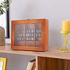 Wood Bookshelf with Books Mini Model DJEW-WH0596-027-4