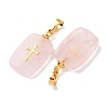Natural Rose Quartz Pendants G-G461-06G-08-2