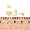 Brass Micro Pave Cubic Zirconia Flower Stud Earrings LS-EJEW-H174-01B-G-5