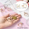 6Pcs 3 Colors Alloy with Plastic Scarf Buckle Ring AJEW-CJ0001-38-8