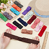 18Pcs 18 Colors Women's Faux Suede Bowknot Stretchable Hat Band AJEW-OC0014-22-3