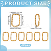 30Pcs 304 Stainless Steel Open Jump Rings STAS-LP0004-89-2