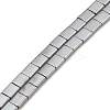 Electroplated Frosted Non-magnetic Synthetic Hematite Beads Strands G-G089-B01-09-1