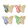 Brass Micro Pave Cubic Zirconia Pendants KK-K385-049G-1