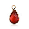 Faceted Glass Pendants FIND-WH0097-40A-G-1