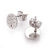 Non-Tarnish 304 Stainless Steel Ear Stud Findings LS-STAS-O119-16B-P-1
