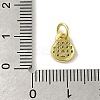 Brass Micro Pave Cubic Zirconia Charms KK-M283-28B-01-3