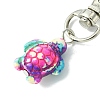Sea Turtle Synthetic Turquoise Pendant Decorations HJEW-JM02143-01-5
