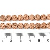 Electroplated Natural Lava Rock Beads Strands G-I360-M01-03-4