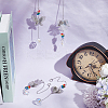 8Pcs 8 Styles Brass Hollow Heart/Owl/Angel/Butterfly Hanging Ornaments HJEW-AN0001-03-7