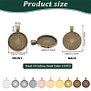100Pcs 10 Styles Zinc Alloy Pendant Cabochon Settings FIND-PH0024-81-3