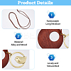 3Pcs 3 Colors Alloy Flat Round with Bird Pendant Necklaces Set with Faux Suede Cords NJEW-FI0001-30-4