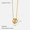 304 Stainless Steel Pave Clear Cubic Zirconia Ring with Heart Pendant Necklaces for Women WG58E99-01-2