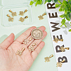 12Pcs 304 Stainless Steel Pendants STAS-UN0054-33-4