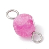 Natural Colorful Tourmaline Dice Connector Charms PALLOY-JF04323-01-4