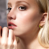 12Pair 3 Colors Alloy Enamel Huggie Hoop Earrings for Women EJEW-DC0001-35-6