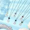 12Pcs 12 Styles 304 Stainless Steel Constellations Pendant Cable Chain Necklaces NJEW-JN05106-1