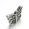 Butterfly Tibetan Style Alloy Beads TIBEB-ZN-14230-AS-RS-2