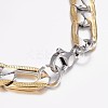 Men's 304 Stainless Steel Figaro Chain Bracelets BJEW-I238-11A-2