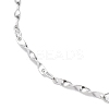304 Stainless Steel Twist Bar Link Chain Necklaces NJEW-K249-14P-2