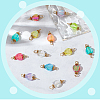 200Pcs 10 Colors Transparent Acrylic Pendants PALLOY-GO00013-4