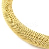 304 Stainless Steel Mesh Chain Choker Necklaces for Women NJEW-U012-03G-01-3
