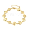 Shell Shape Brass Link Chain Bracelets for Women BJEW-K248-07C-G-4