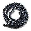 Opaque Solid Color Electroplate Glass Beads Strands EGLA-A039-P2mm-A17-2