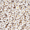 500Pcs Plating Acrylic Beads PACR-TADJ0001-01Y-2