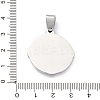 304 Stainless Steel Enamel Pendants STAS-U043-14P-3