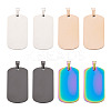 16pcs 4 Colors 304 Stainless Steel Pendants STAS-CW0001-09-1